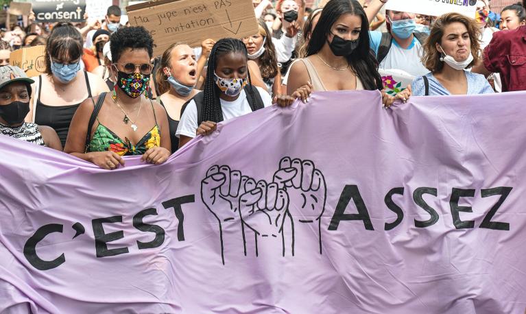 Demonstration against sexual assault in Montreal, 2020. © Mélodie Descoubes/Unsplash