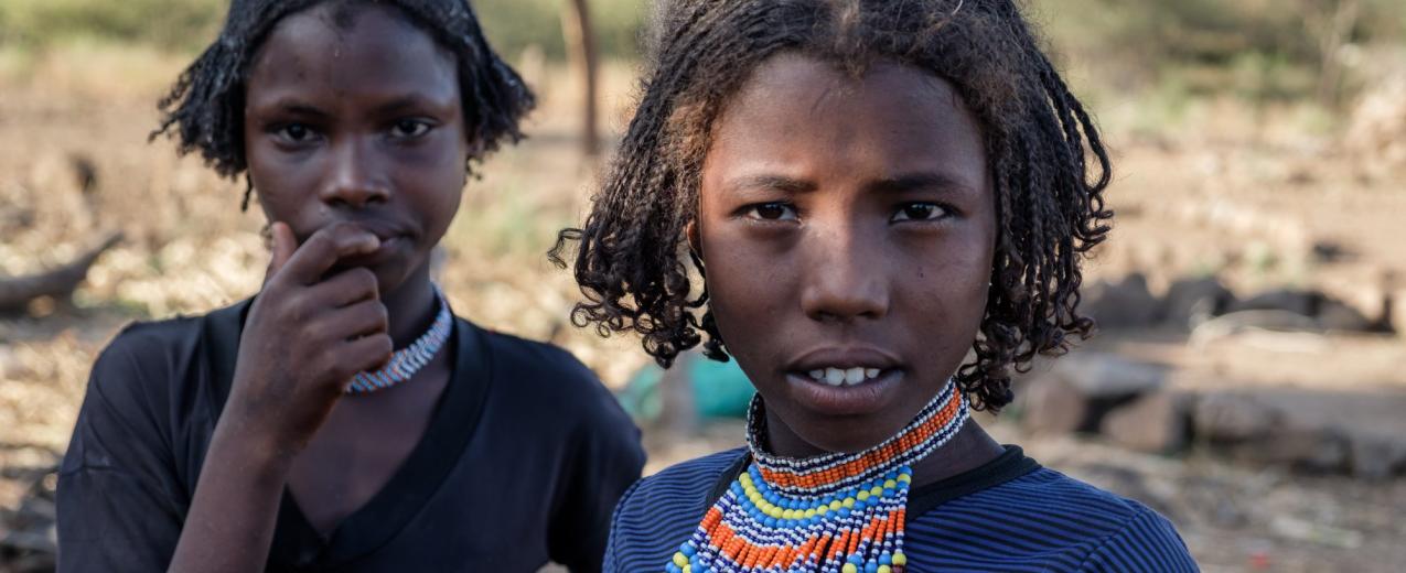 Two adolescent girls from a pastoralist community in Afar, Ethiopia. © Nathalie Bertrams/GAGE