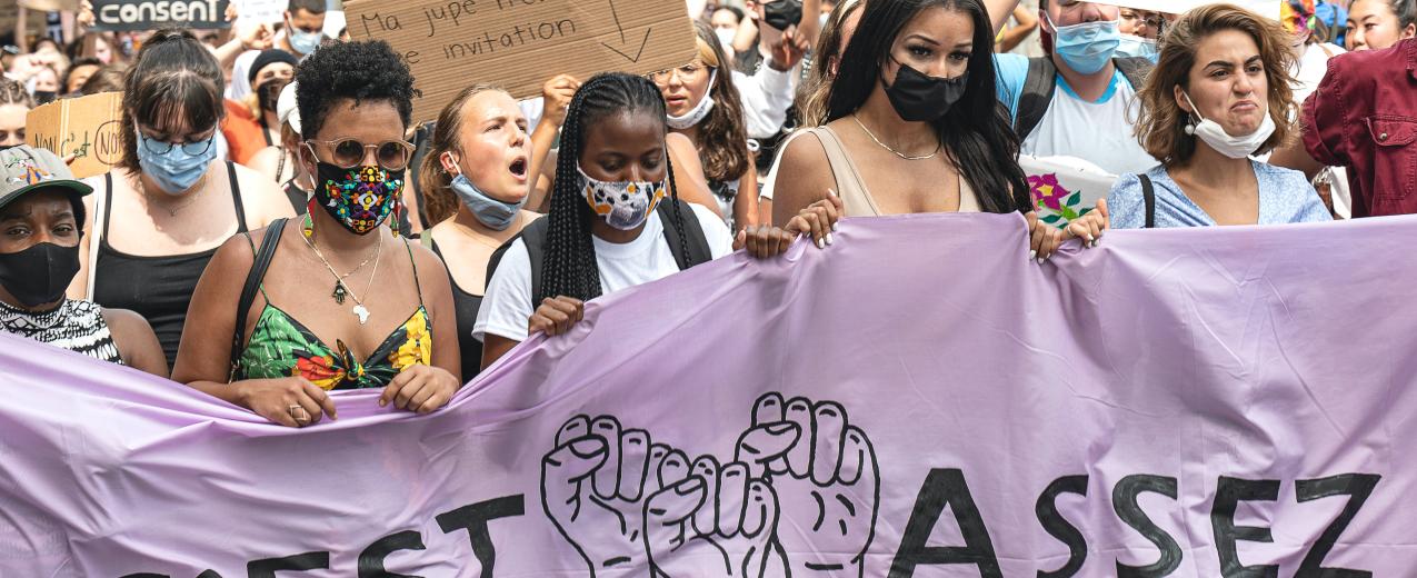 Demonstration against sexual assault in Montreal, 2020. © Mélodie Descoubes/Unsplash