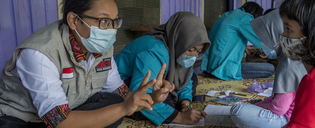 Women in Indonesia leading the COVID-19 Prevention Response. © UN Women/Putra Djohan and Ali Lutfi