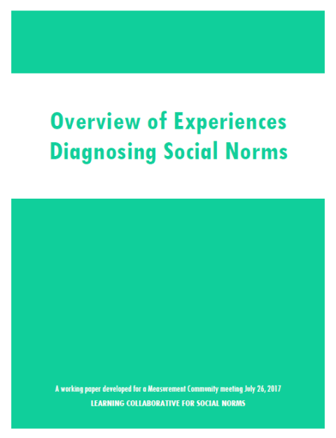 social norms diagnosis background reader