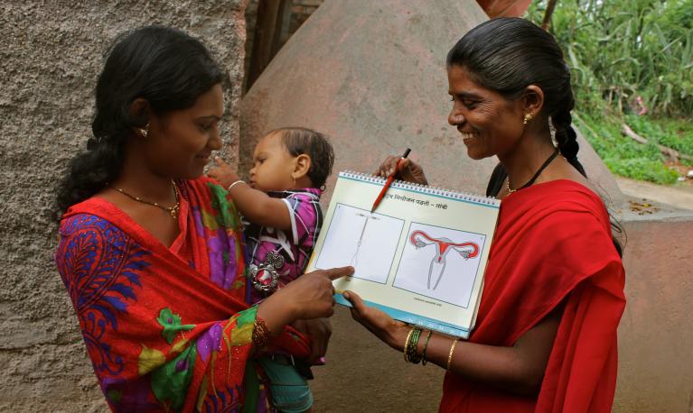 Married adolescent girls were offered reproductive health advice as part of the project.