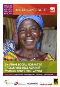 Front cover of the DFID report - woman smiling