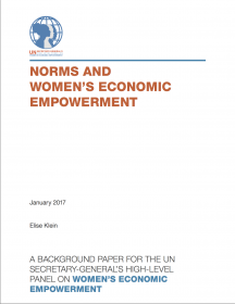 Norms and women’s economic empowerment