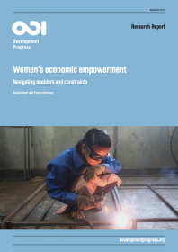 This report details how gender equality, poverty eradication and human development require increased investment in women’s economic empowerment. The report suggests that no single intervention or actor can address all aspects needed to enable women’s economic empowerment, but it highlights, amongst other factors, discriminatory gender and social norms as potential constrainers. In particular, discriminatory gender norms around what constitutes a suitable job for women and violence against women and girls co