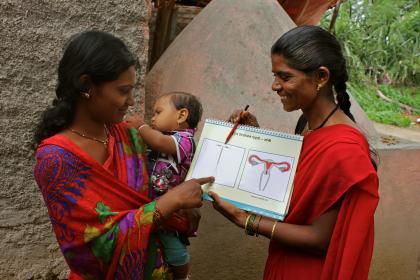 Married adolescent girls were offered reproductive health advice as part of the project.