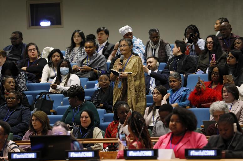 Scenes from the UN Secretary General's Town Hall discussion with Civil Society at CSW68. ©UN Women/Ryan Brown