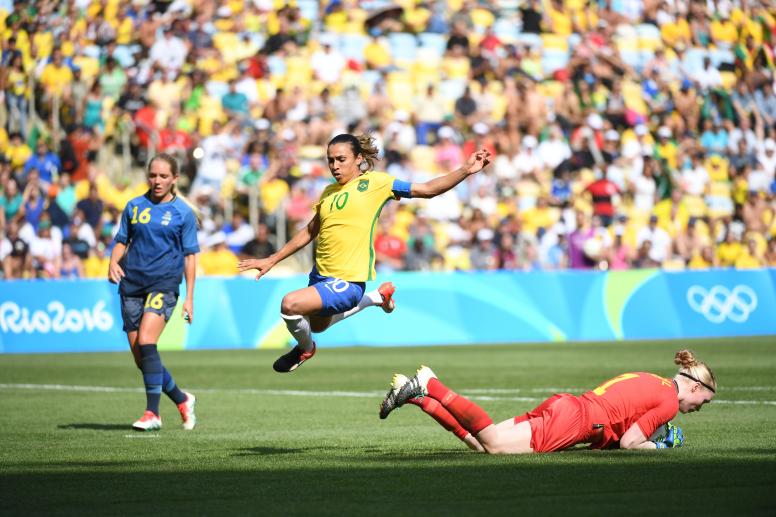 Women's football during the 2016 Olympic Games between Brazil and Sweden ©  A.RICARDO | Shutterstock ID: 685836436