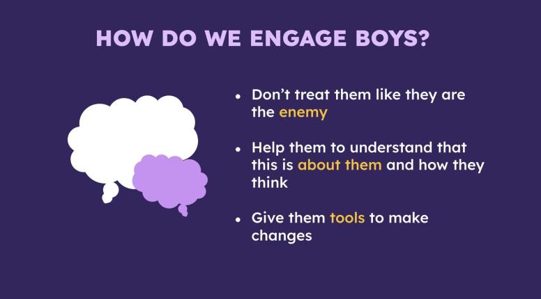 Insights from Beyond Equality's approach to engaging boys in the classroom. © Beyond Equality 2024