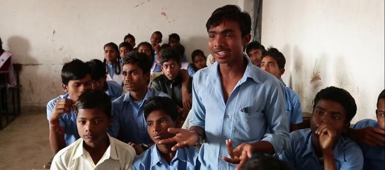 Young India men in a classroom. @ICRW Asia